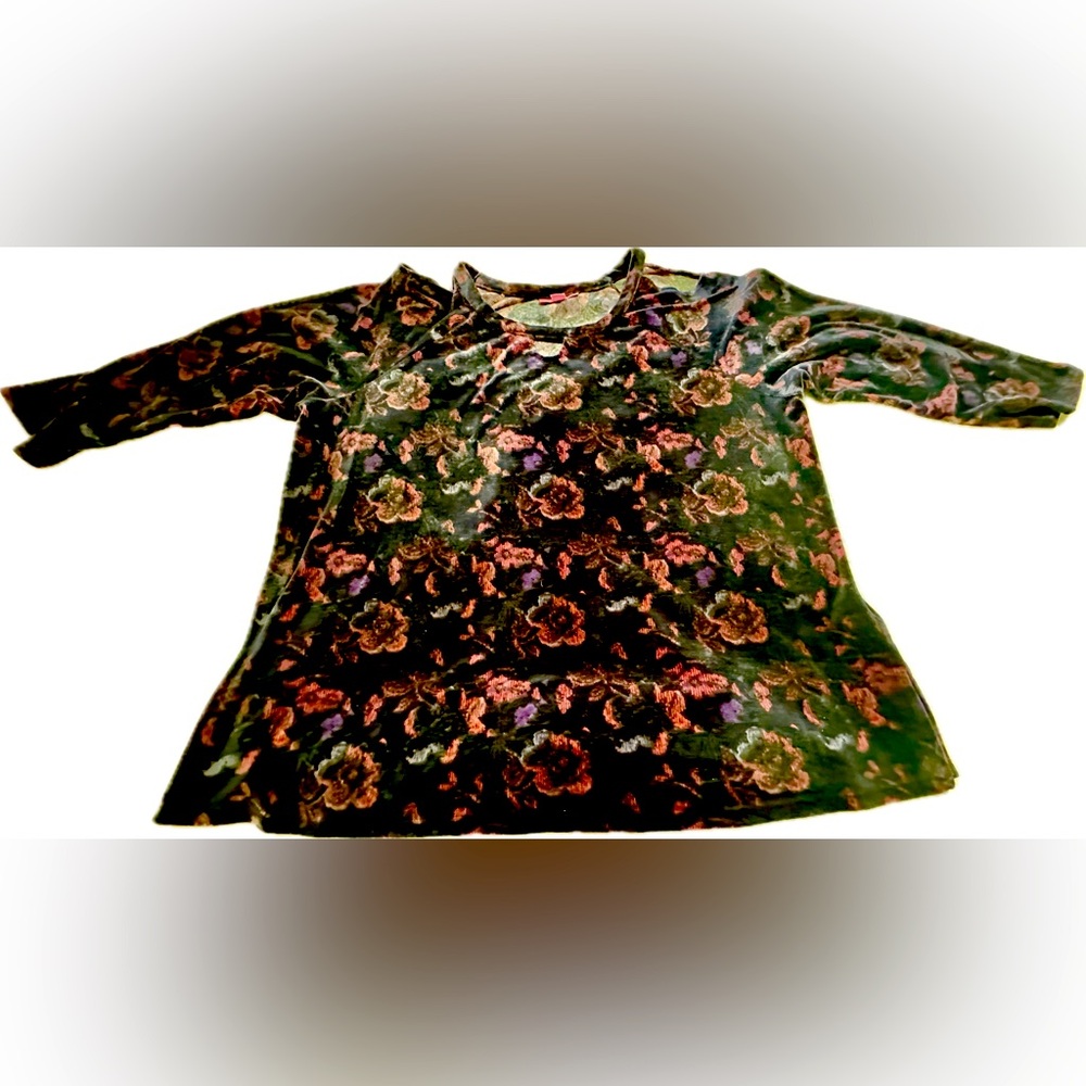 Woman Within velour tunic length top